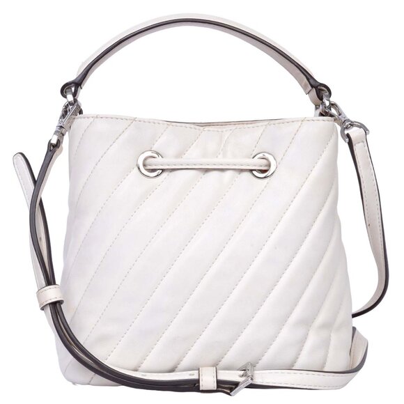 Michael Kors Suri Small White Bucket Crossbody Bag - Picture 10 of 17